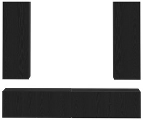 Conjunto de Estante de TV vidaXL com 4 Peças Montadas na Parede em Mad
