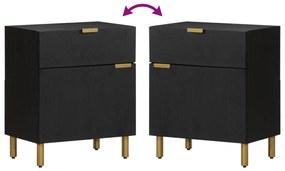 Mesa de cabeceira 50x33x60 cm derivados de madeira preto