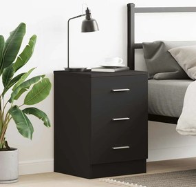 Mesa de cabeceira 38x35x56 cm derivados de madeira preto
