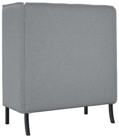 Sofá com Costas Altas Cinza Claro 109x56x121 cm Tecido