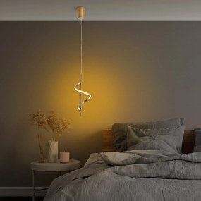 Candeeiro de Teto Likma – Dourado – 16x50-100x16 cm