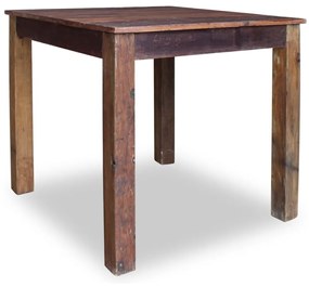 Mesa de jantar madeira reciclada maciça 82x80x76 cm