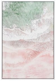 Quadro com motivo de mar 63 x 93 cm rosa e verde SCORDIA Beliani