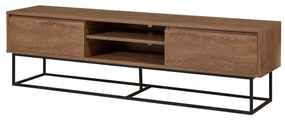 Conjunto de Móveis de Sala Laxus – Nogueira/Preto – 90x39x40 cm