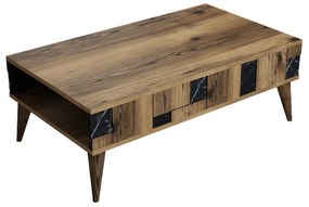 Mesa de Centro Madrid – Noz/Preto – 105x37,6x60 cm