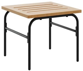 Mesas de centro de encastrar p/ jardim 2 pcs aço preto/castanho