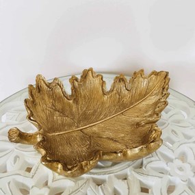 Folha Decorativa Dourada | 34 cm