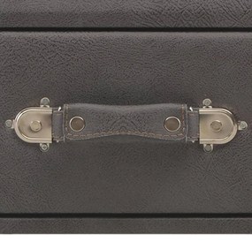 Banco com gavetas 80 cm couro artificial cinzento