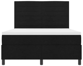 Cama Box com Colchão e Luz LED - Preta - 160 x 200 cm - Tecido