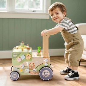 Andador de madeira para bebés 39 cm x 27 cm x 49 cm Green Farm