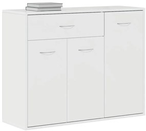 Aparador 88x30x70 cm contraplacado branco brilhante