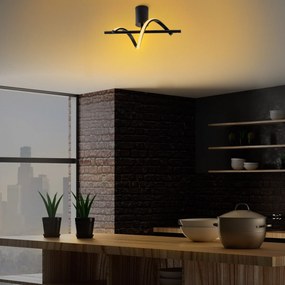 Candeeiro de Teto Likma – Preto – 41x16x25 cm