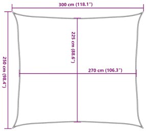 Para-sol estilo vela 160 g/m² 2,5x3 m PEAD verde-claro