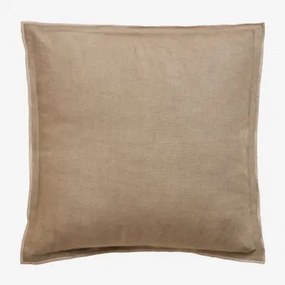 Coussin Carré 40x40 Cm En Coton Et Lin Angola Moka Brown - Sklum