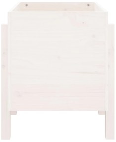 Vaso/floreira de jardim 62x50x57 cm pinho maciço branco