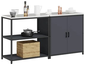 Conjunto de Armazenamento de Cozinha 2 pcs Antracite