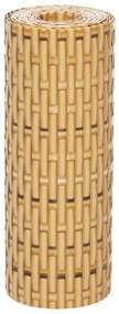 Telas de varanda 10 pcs 255x19 cm vime PE castanho-claro