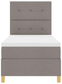 Cama Box Spring com Colchão Taupe Solteiro Tecido