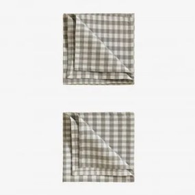 Pack De 2 Guardanapos Em Algodão Hillary Verde Bambu - Sklum