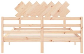 Estrutura de cama King Size com cabeceira madeira maciça