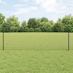 Postes de Cerca vidaXL 5 pcs Canal U Cinza 60 cm Aço