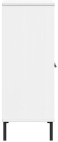Estante c/ pernas metal 90x35x90,5cm madeira maciça OSLO branco