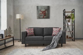 Sofá de 2 Lugares Kale – Antracite – 180x83x91 cm