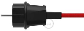 Ficha Schuko Preto para cordão de luzes Lumet