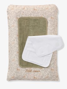 Colchão de mudas + 2 tapetes de mudas personalizáveis, BABYLON bege estampado