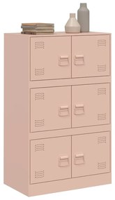 Aparador 67x39x107 cm aço rosa