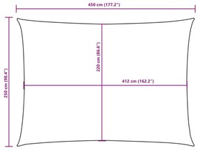 Para-sol vela tecido oxford retangular 2,5x4,5m cinza-acastanh.