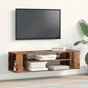 Armário de TV de Parede vidaXL em Madeira Antiga 100x30x26,5 cm em Mad