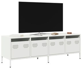 Móvel de TV 135x39x43,5 cm aço laminado a frio branco