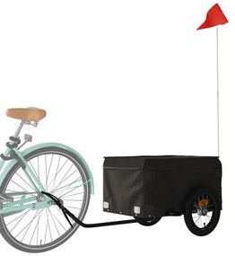 Reboque para bicicleta 30 kg ferro preto