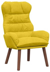 Cadeira Relaxante Veludo Amarelo