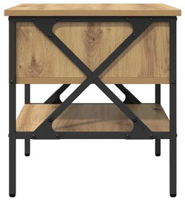 Mesa de Cabeceira Carvalho Artesanal 40x42x45 cm Madeira engenheirada