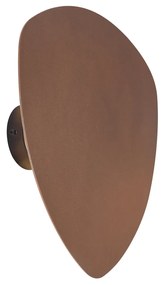 Candeeiro de parede de design bronze orgânico 32cm 2-luzes - Pulley Design