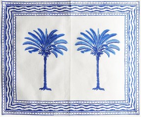 Individuais de mesa em algodão pintados à mão The Palms, conjunto de 4