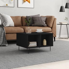 vidaXL Mesa de centro 60x50x36,5 cm derivados de madeira preto