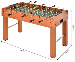 Mesa de matraquilhos fácil de montar com 8 barras e 2 bolas 122x61x80 7cm