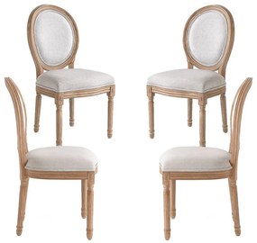 Pack 4 Cadeiras Palace - Cinza claro