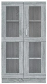 Vitrine 82,5x30,5x150 cm derivados de madeira cinzento sonoma