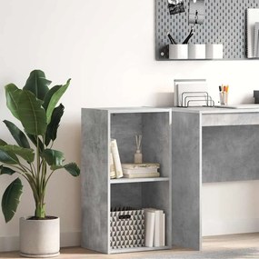 vidaXL Estante 2 prateleiras 40x30x76,5 cm contraplacado cinza cimento