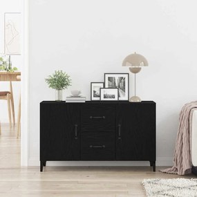 Aparador de Carvalho Preto - 100 x 36 x 60 cm - Feito de Madeira de En