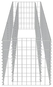Canteiro elevado/cesto gabião 270x50x50 cm aço galvanizado