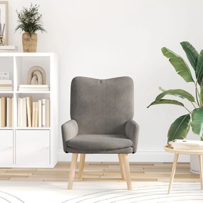 Cadeira Relaxante vidaXL Cinza Claro em Veludo