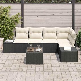 Conjunto de Sofá para Jardim com 5 Peças e Almofadas em Rattan Sintéti