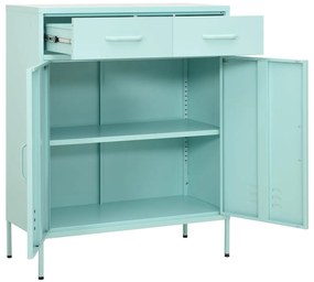 Armário de arrumação aço 80x35x101,5 cm verde-hortelã