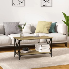 Mesa de centro 80x45x45 cm deriv. madeira/ferro carvalho sonoma