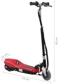 Trotinete/scooter elétrica com LEDs 120 W vermelho